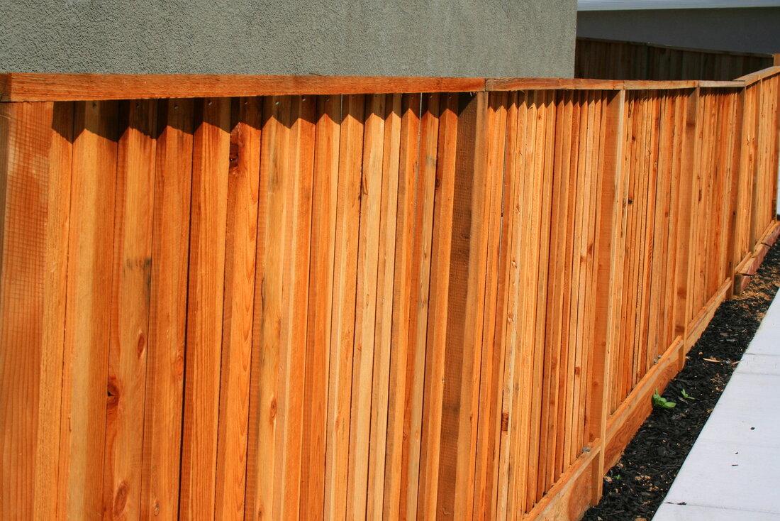 a furnished wood fence